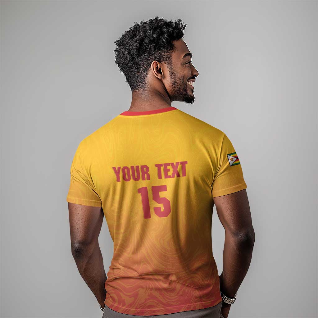 Zimbabwe Cricket Custom T-Shirt Come On Chevrons Graphic Tee