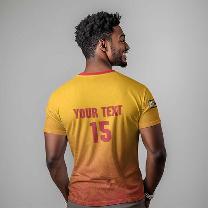Zimbabwe Cricket Custom T-Shirt Come On Chevrons Graphic Tee