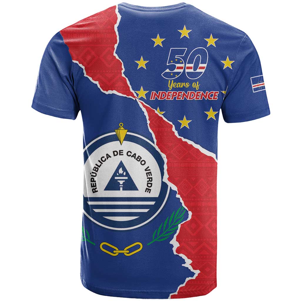 Happy Cape Verde Independence Day T-Shirt Coat Of Arms With Map Graphic Tee