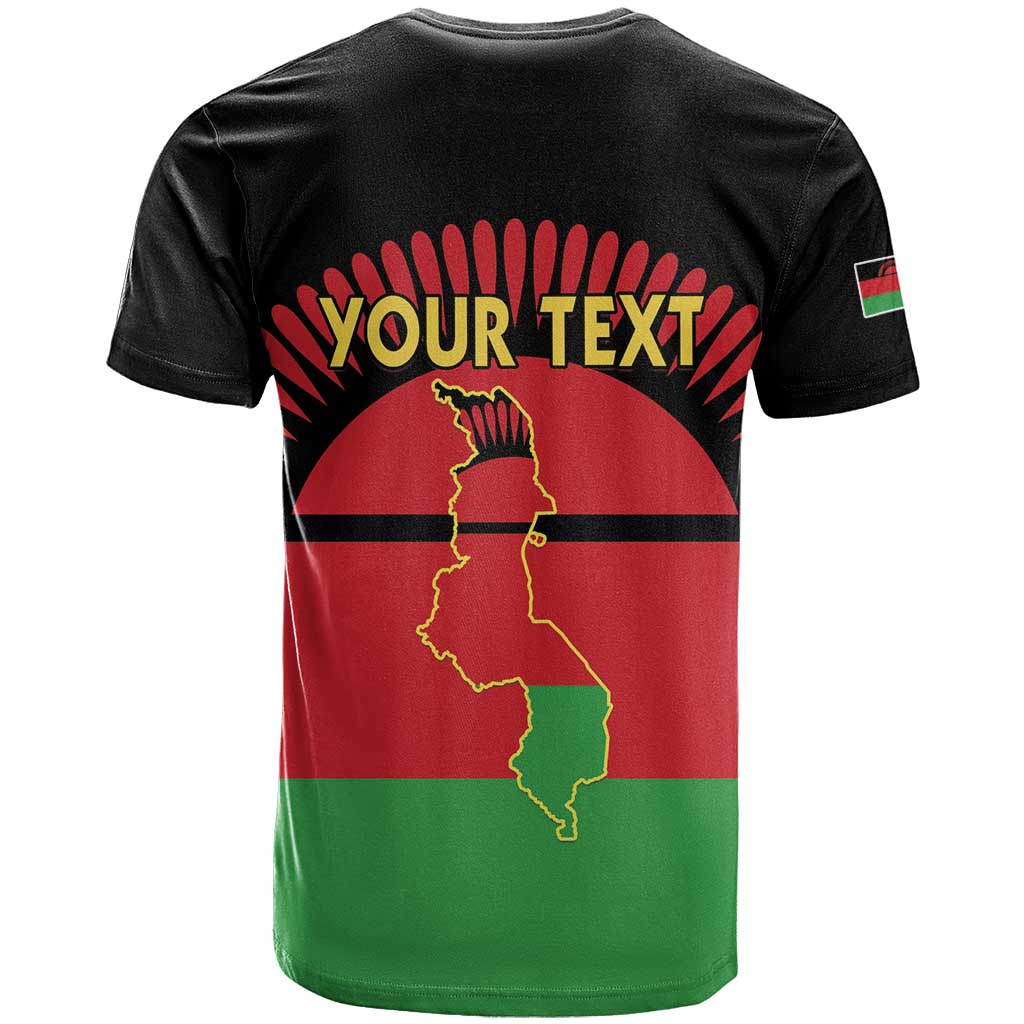 Personalized Malawi Independence Day T-Shirt Coat Of Arms Flag Style Graphic Tee
