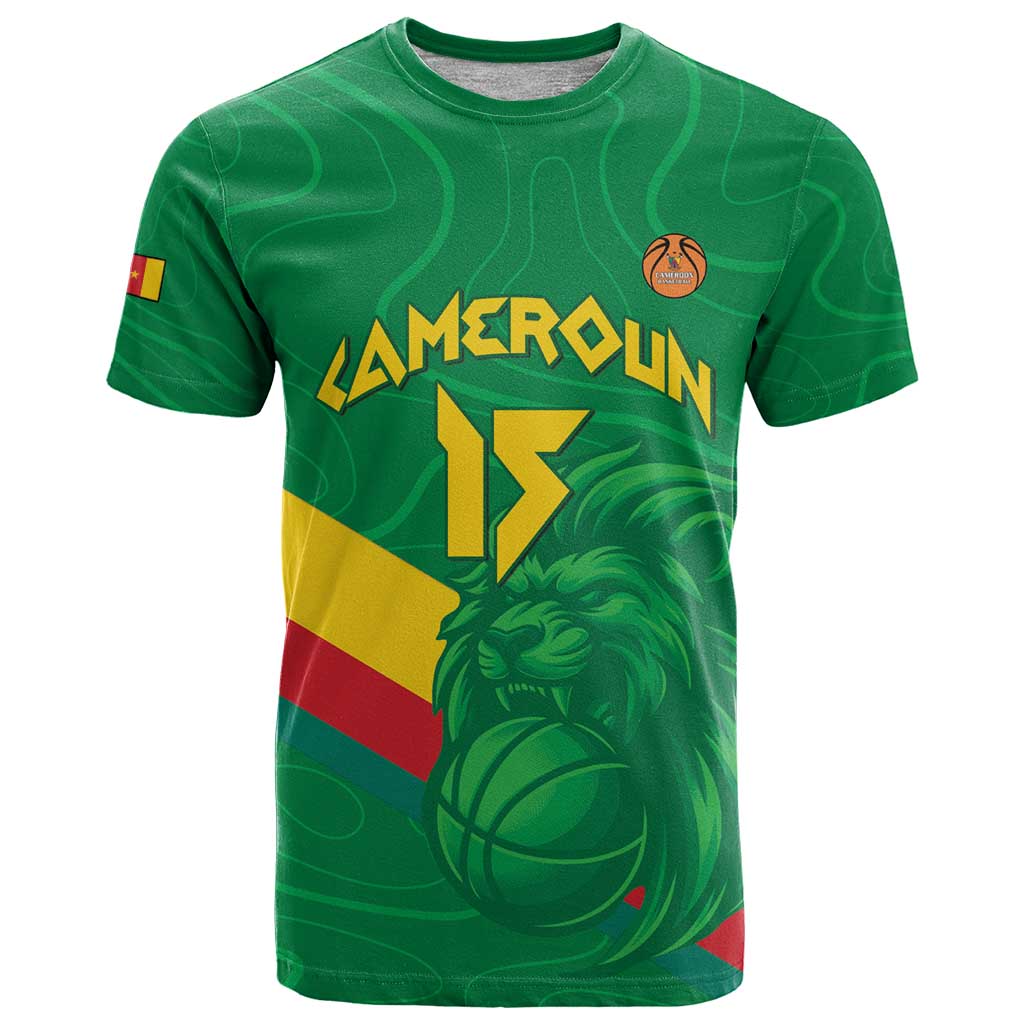 Custom Cameroon Basketball T-Shirt Go Champions Indomitable Lions Graphic Tee