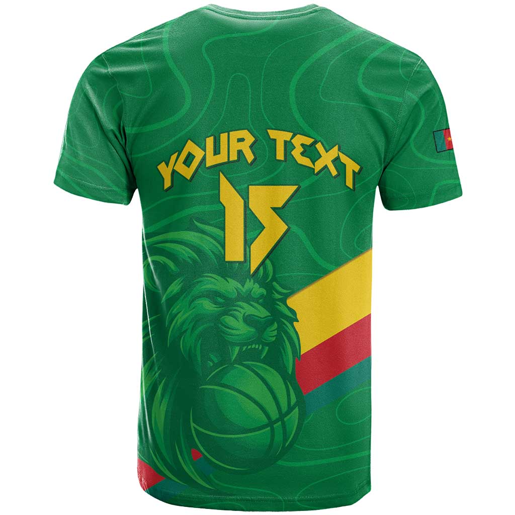 Custom Cameroon Basketball T-Shirt Go Champions Indomitable Lions Graphic Tee
