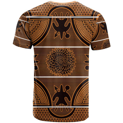 Lesotho Seanamarena T-Shirt Basotho Traditional Blanket Style - Orange Graphic Tee