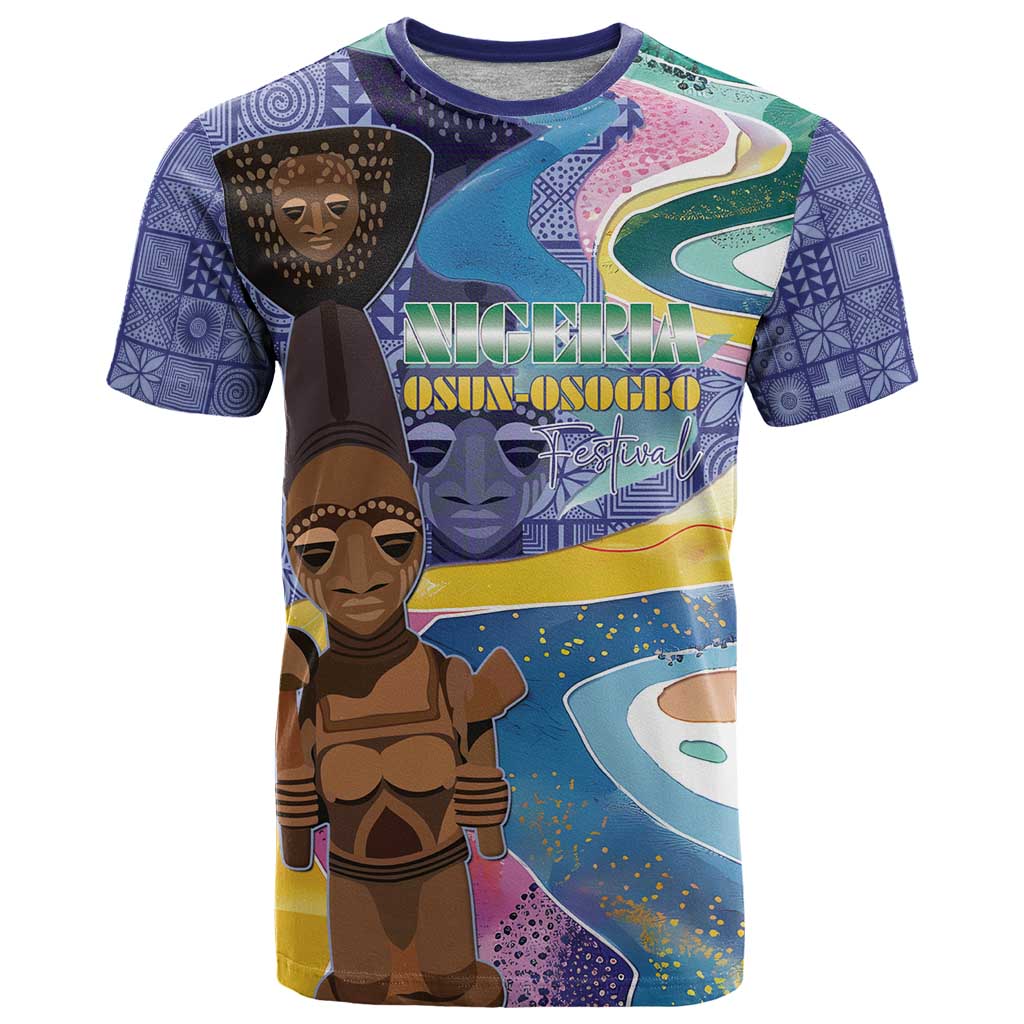 Nigeria Osun-Osogbo Festival T-Shirt Oshun God - Yoruba Pattern Graphic Tee