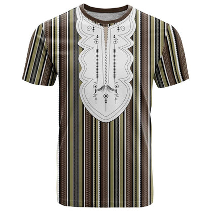 Liberia Brown Kpelle Traditional Pattern T-Shirt Graphic Tee