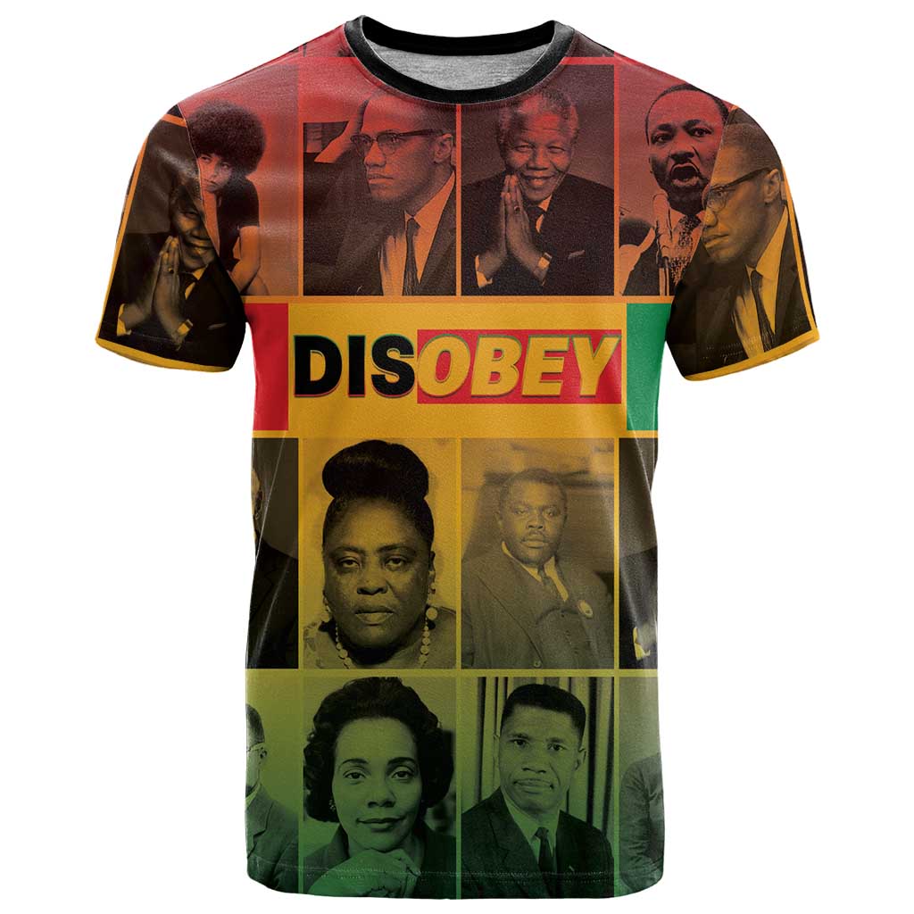 Disobey Black History Tribute T-Shirt Honoring the Civil Rights Legacy Graphic Tee