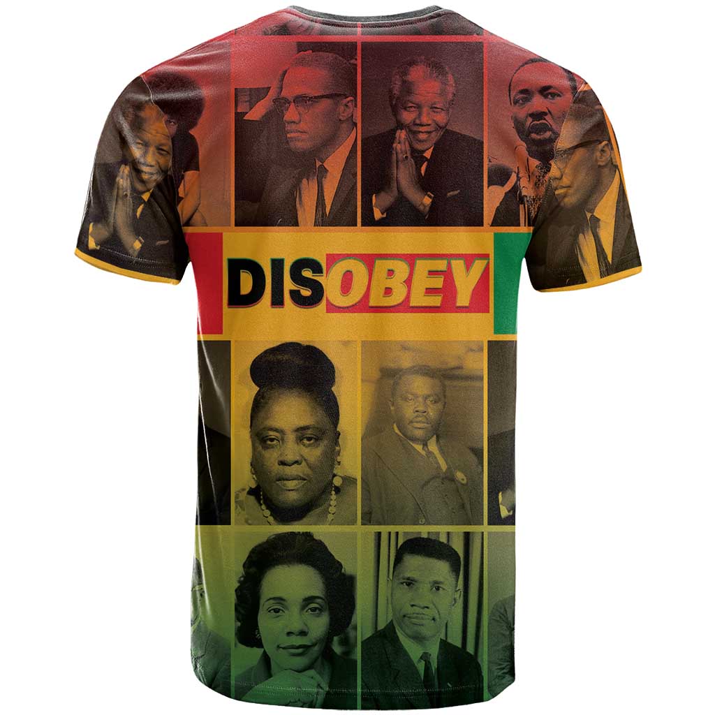 Disobey Black History Tribute T-Shirt Honoring the Civil Rights Legacy Graphic Tee