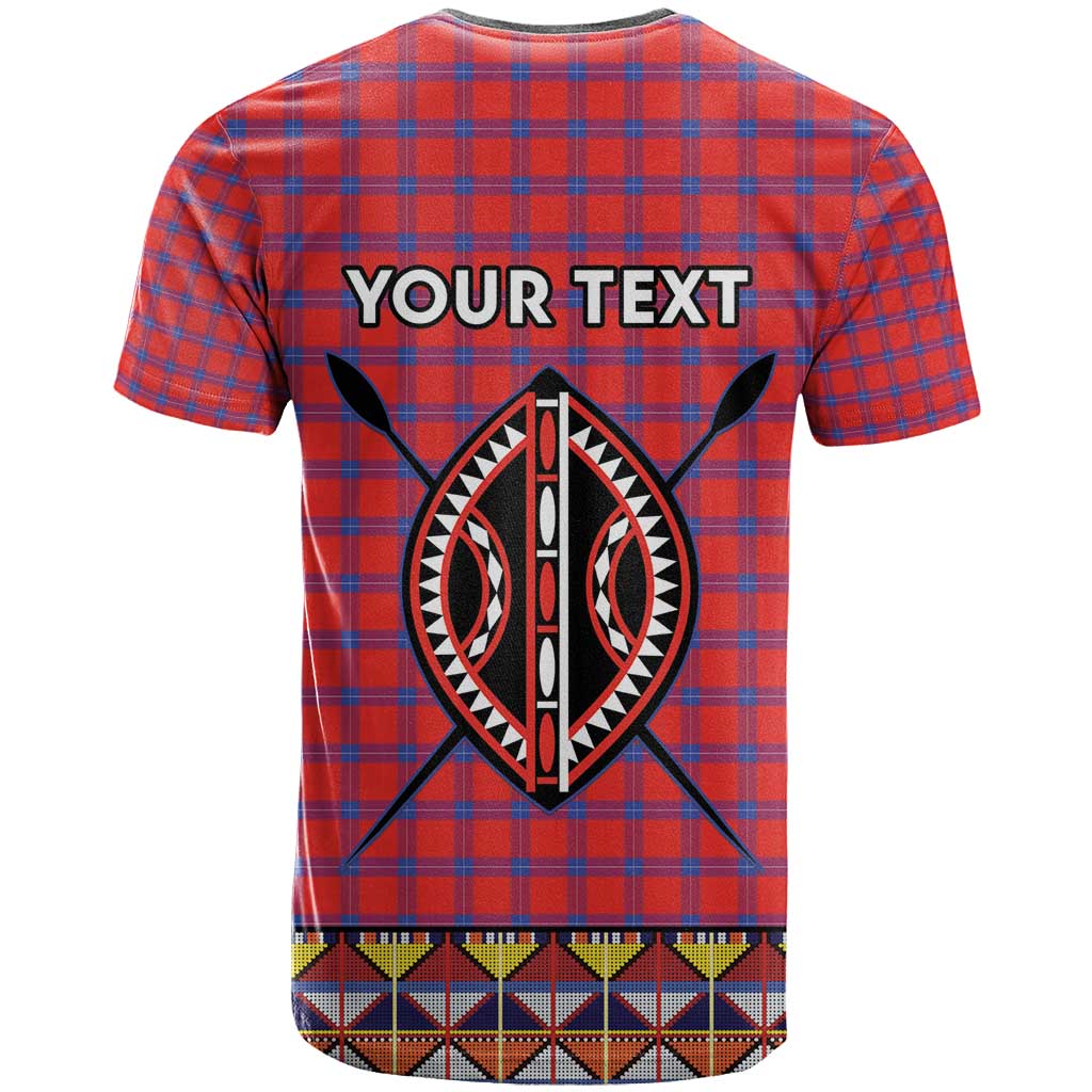 Personalised Kenya Maasai Shuka T-Shirt Mix Dashiki - Beadwork Pattern Graphic Tee