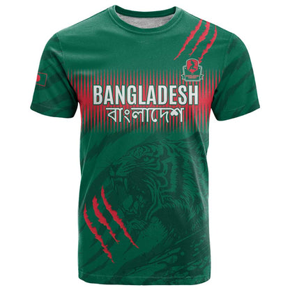 Custom Bangladesh Cricket T-Shirt Go Tigers Graphic Tee