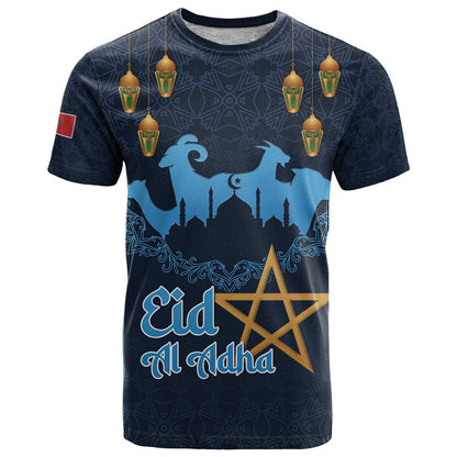 Morocco Happy Eid Mubarak T-Shirt Eid Al-Adha Graphic Tee
