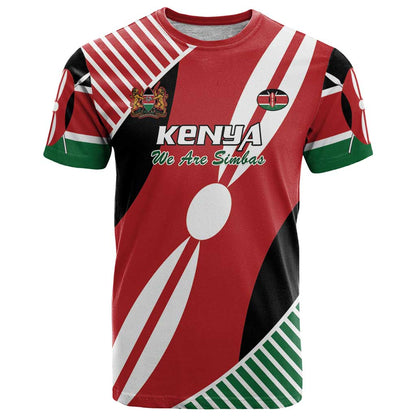 Custom Kenya Rugby T-Shirt Flag Style Graphic Tee