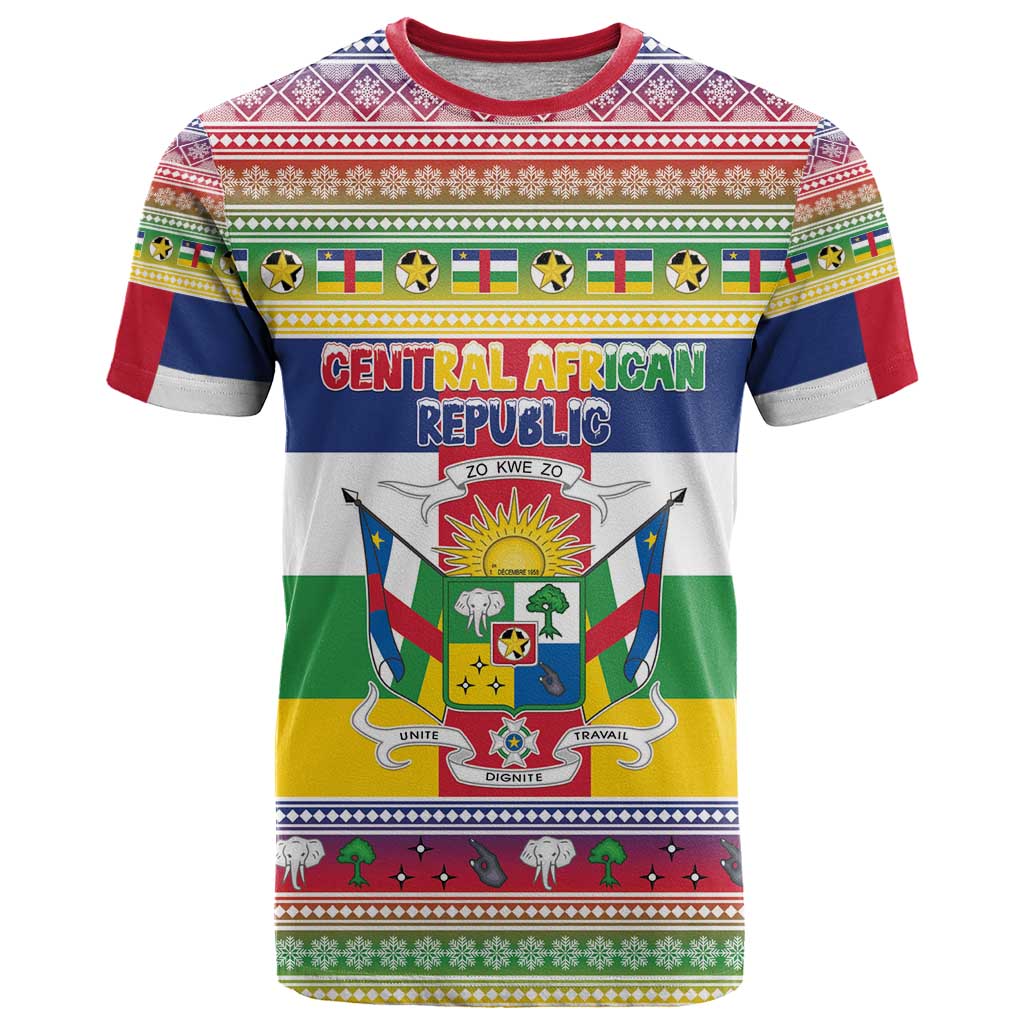 Central African Republic Christmas T-Shirt Joyeux Noel Graphic Tee