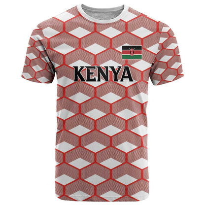 Personalized Kenya Athletics White Jersey T-Shirt Graphic Tee