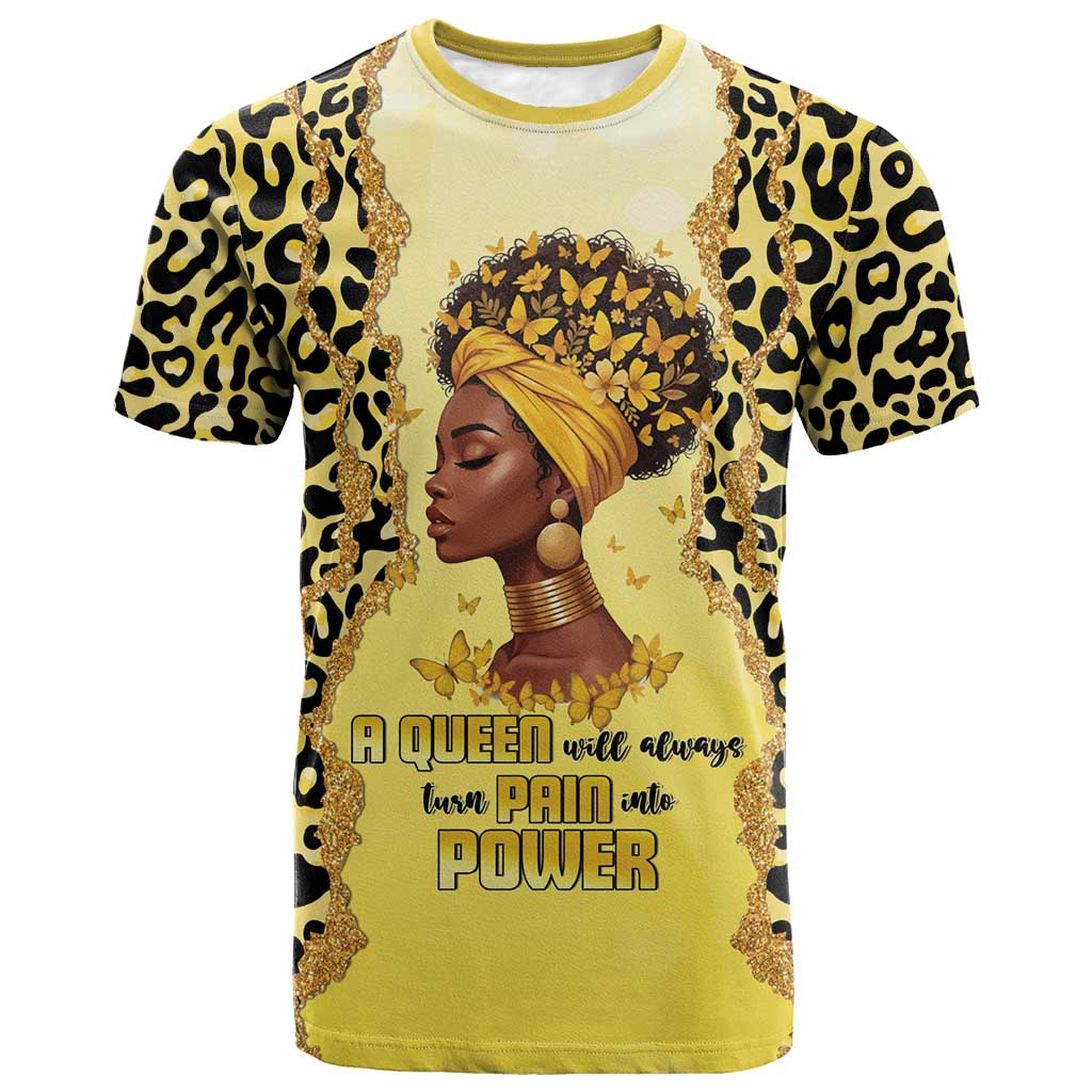 Black Her Story T-Shirt A Queen Turns Pain Into Power Graphic Tee