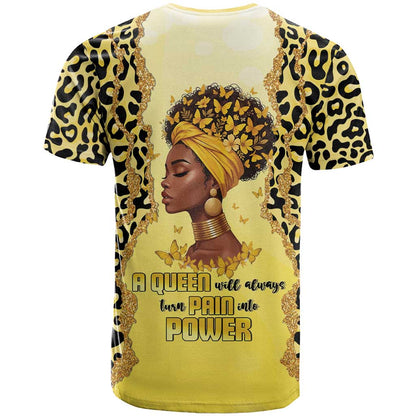 Black Her Story T-Shirt A Queen Turns Pain Into Power Graphic Tee