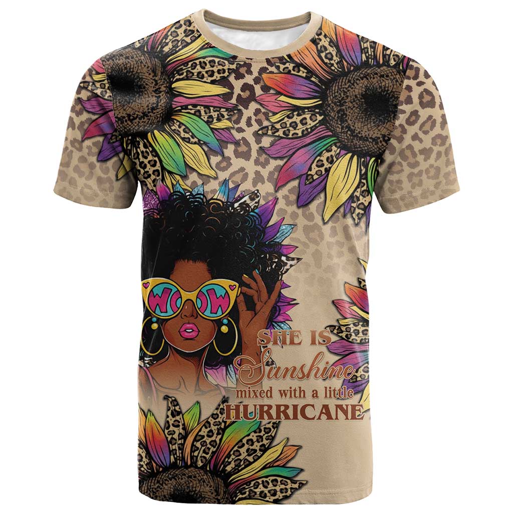 Black Her Story Sunshine Hurricane T-Shirt Empowered Black Woman Graphic Tee