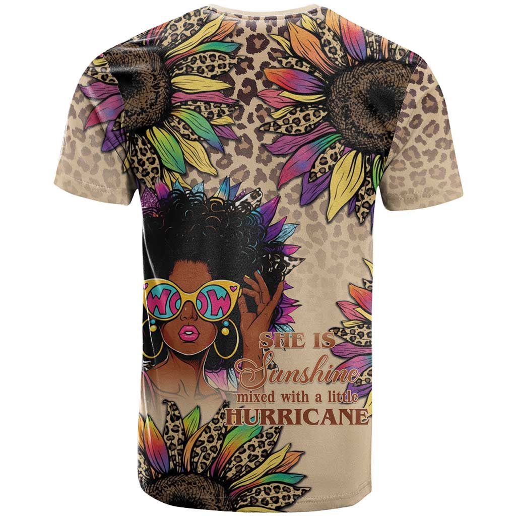Black Her Story Sunshine Hurricane T-Shirt Empowered Black Woman Graphic Tee