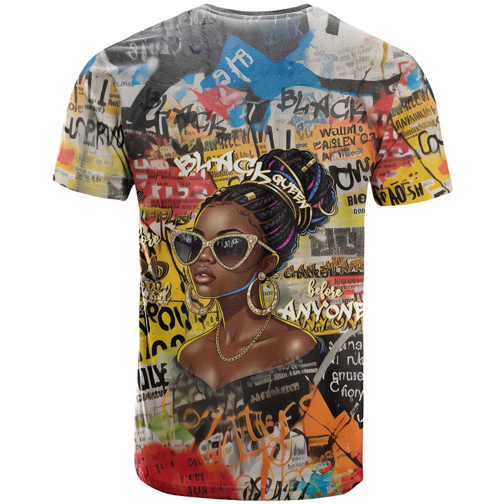 Black Her Story Graffiti Queen T-Shirt Black Woman Empowerment Graphic Tee