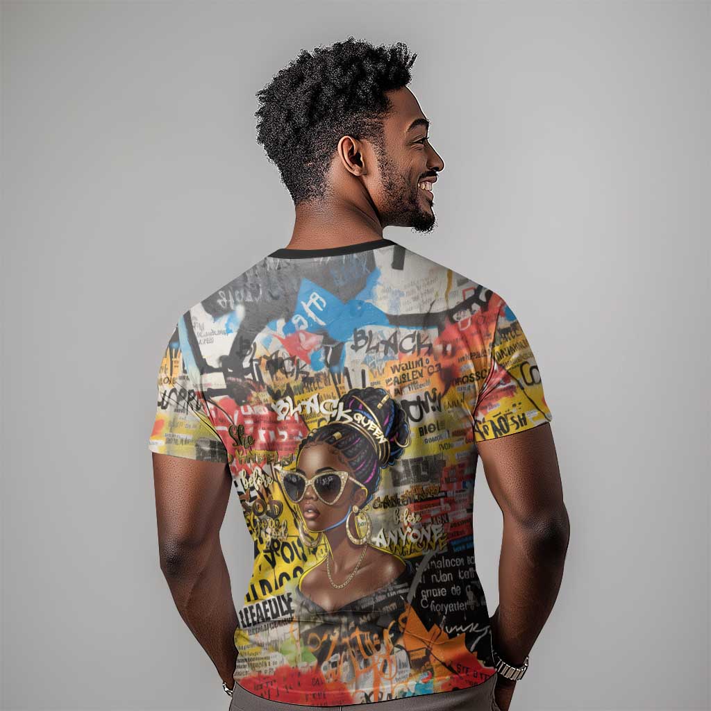 Black Her Story Graffiti Queen T-Shirt Black Woman Empowerment Graphic Tee