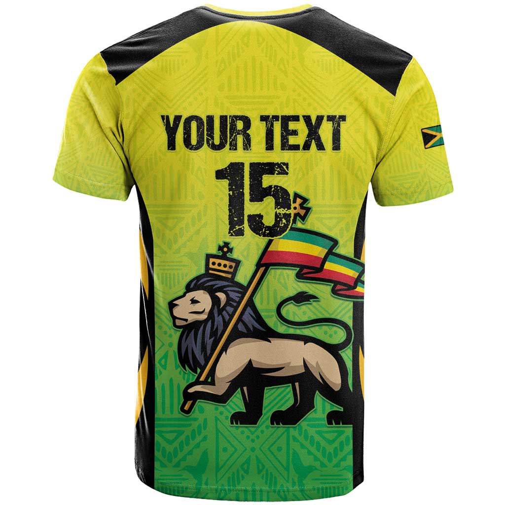 Custom Jamaica Football T-Shirt Go Reggae Boyz Graphic Tee