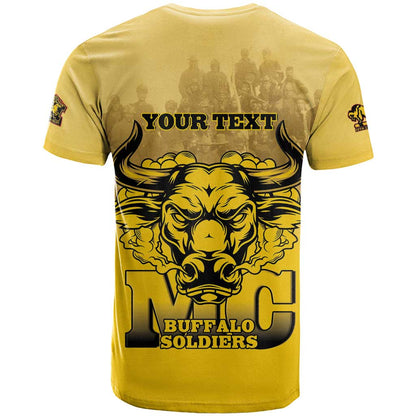 Personalized African American Buffalo Soldier T-Shirt We Can We Will - Yellow Graphic Tee