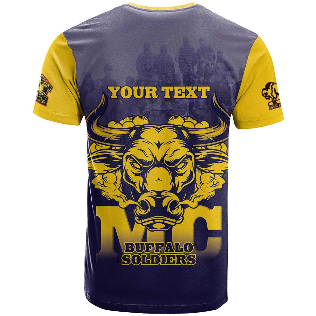 Personalized African American Buffalo Soldier T-Shirt We Can We Will - Navy Blue Graphic Tee