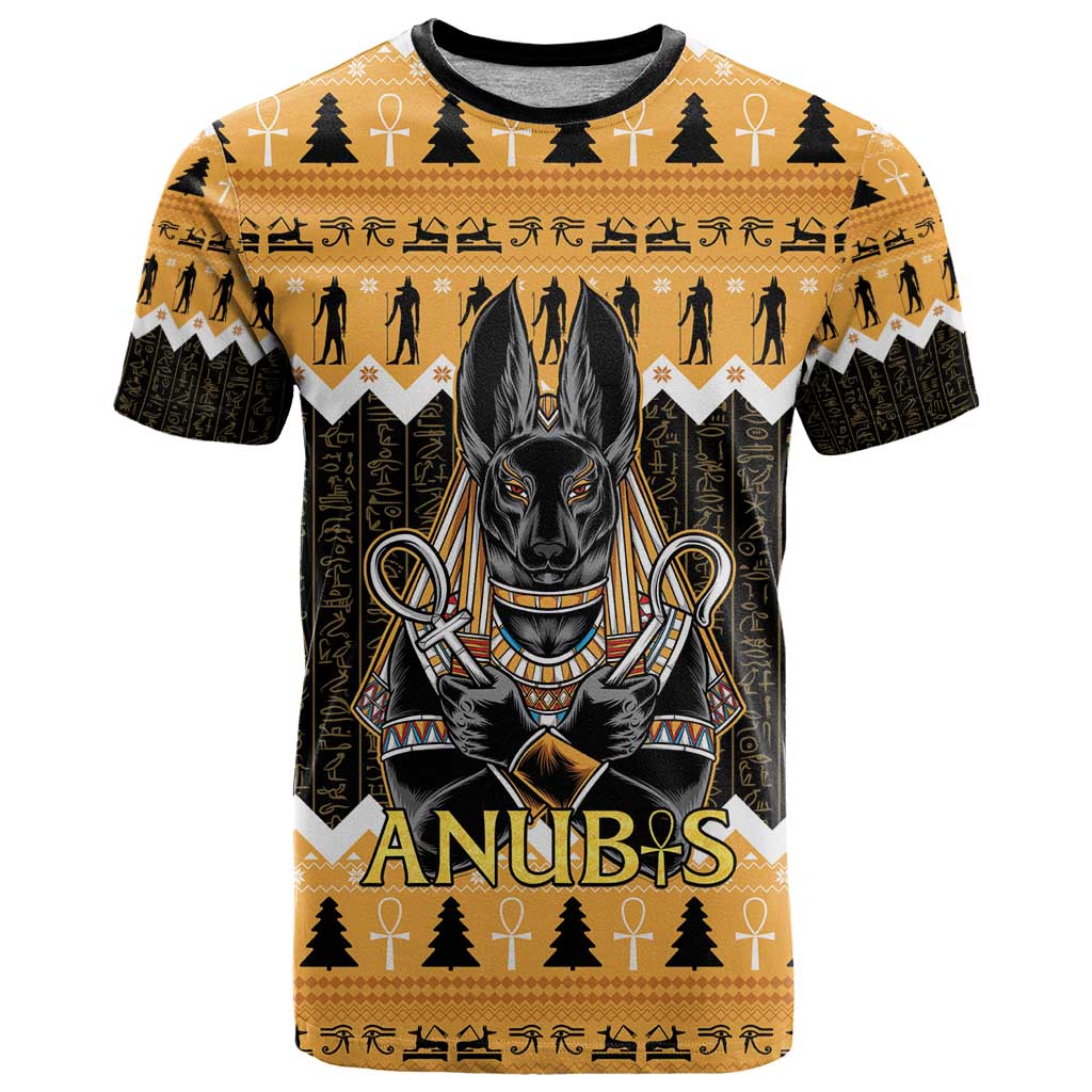 Ancient Egyptian Christmas T-Shirt Anubis Eid Milad Majid Graphic Tee