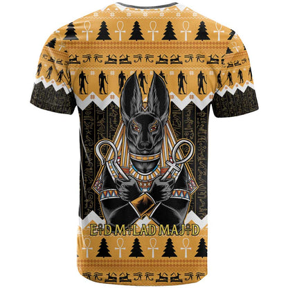 Ancient Egyptian Christmas T-Shirt Anubis Eid Milad Majid Graphic Tee
