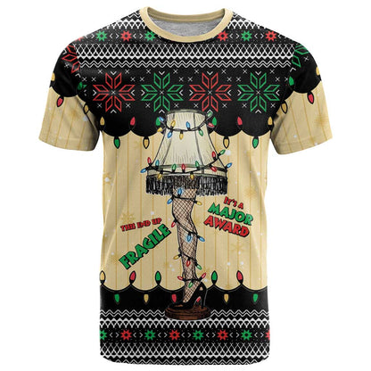 Christmas Story T-Shirt Fragile Leg Lamp Graphic Tee