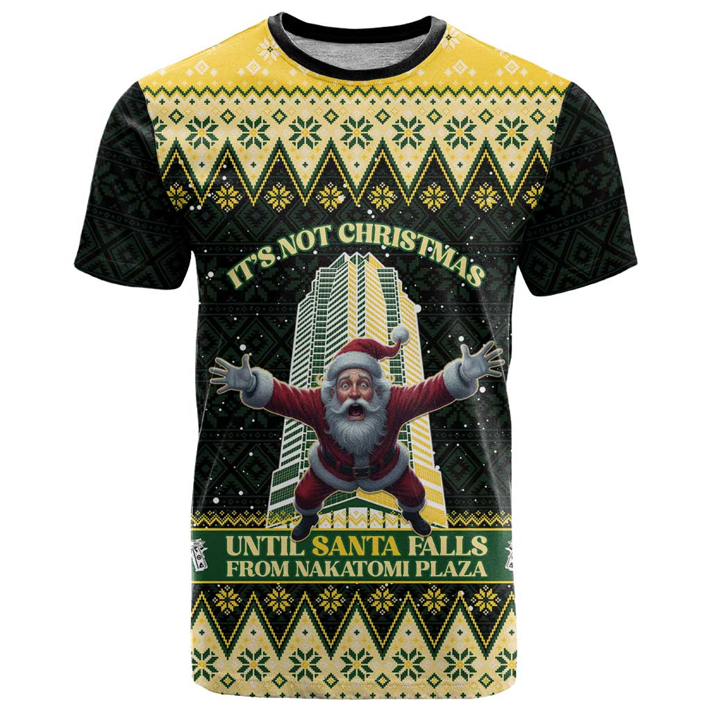 Personalised Nakatomi Plaza T-Shirt It's Not Xmas Until Santa Falls Graphic Tee