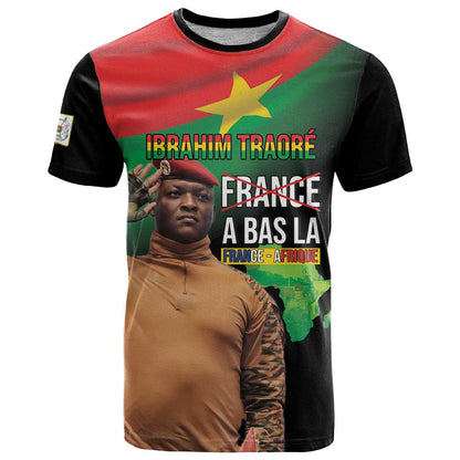 Traore Burkina Faso T-Shirt A Bas La France - Afrique Graphic Tee