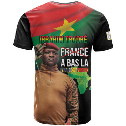 Traore Burkina Faso T-Shirt A Bas La France - Afrique Graphic Tee
