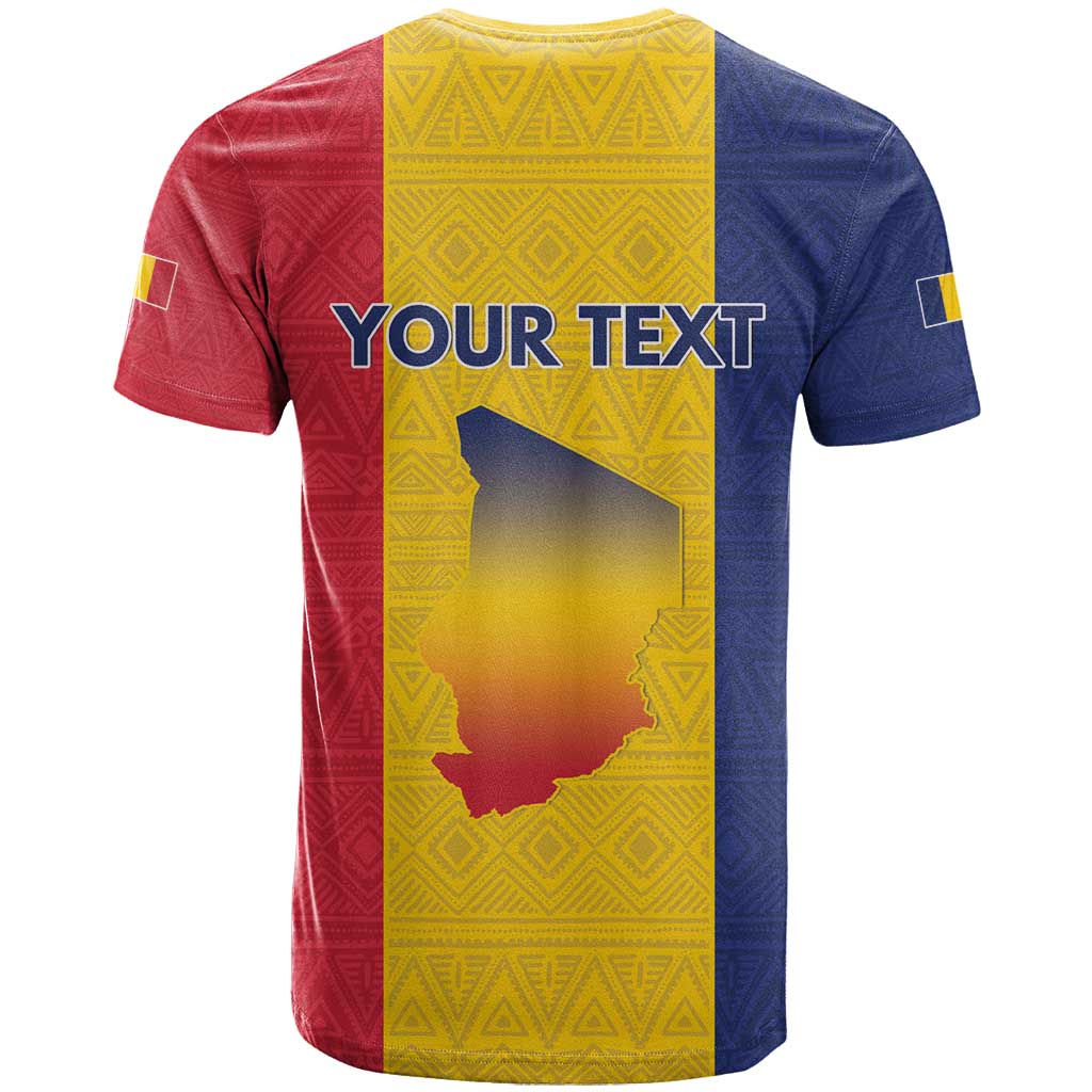 Personalized Chad T-Shirt Coat Of Arms - Flag Style Graphic Tee