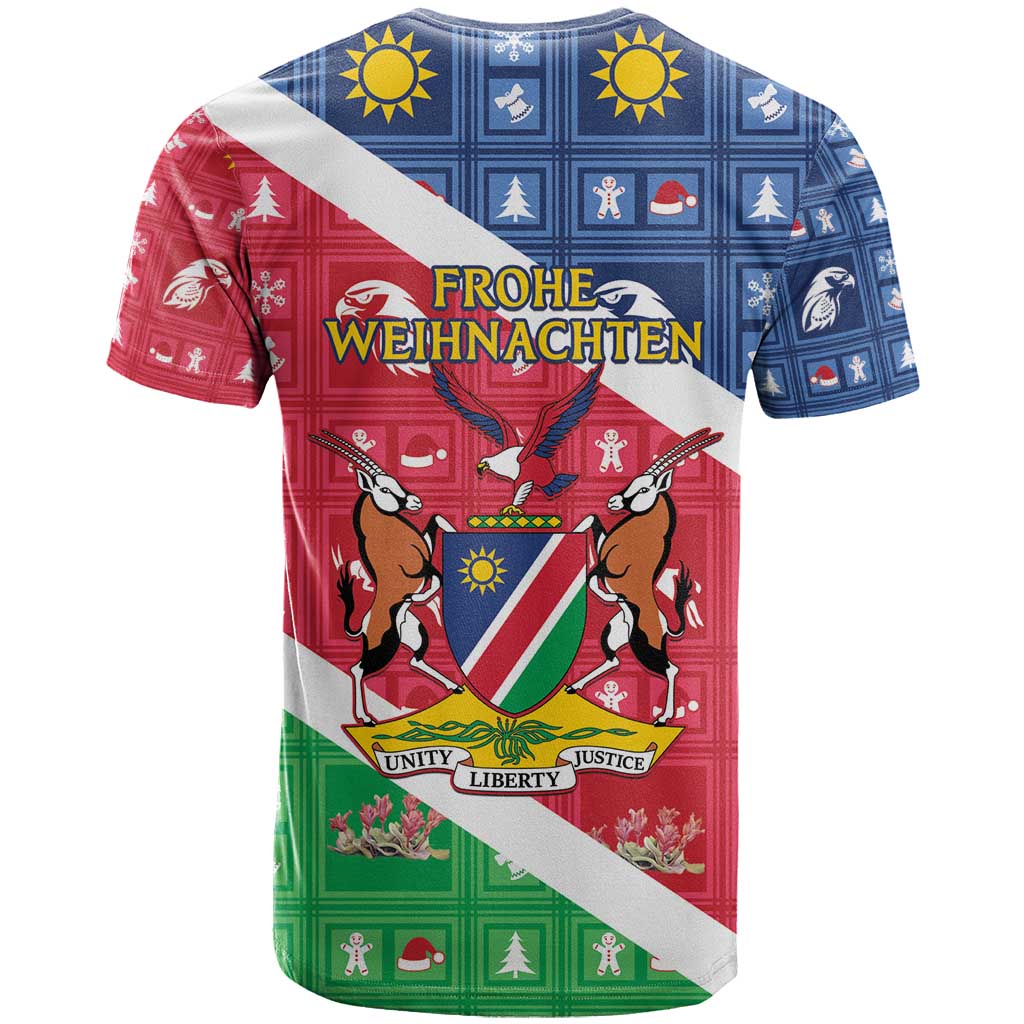 Namibia Christmas T-Shirt Coat Of Arms Frohe Weihnachten Graphic Tee