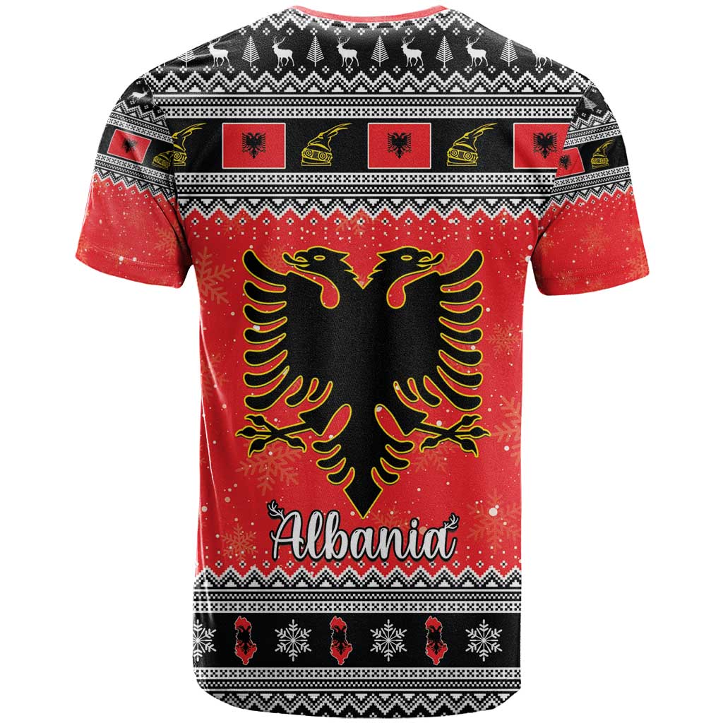 Albania Christmas T-Shirt Albanian Eagle Gezuar Krishtlindja Graphic Tee