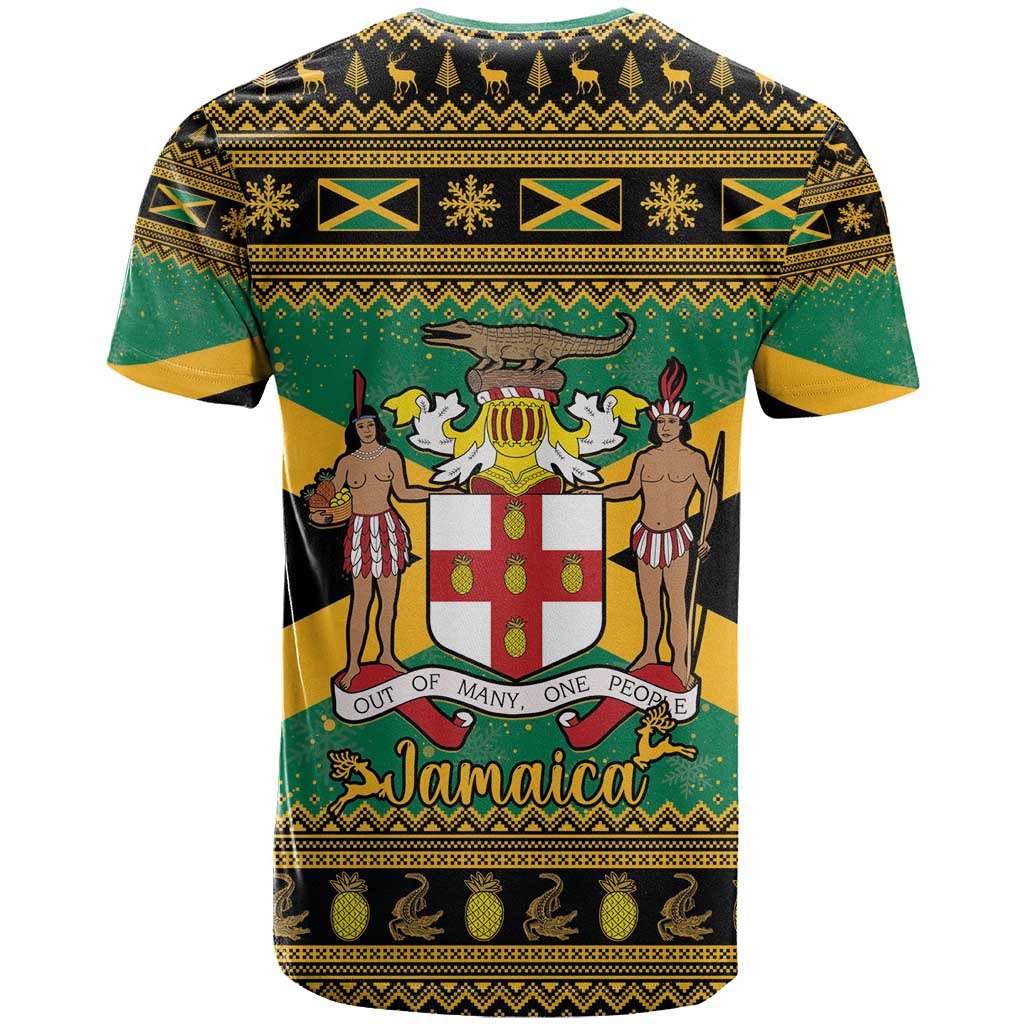 Jamaica Christmas T-Shirt Coat Of Arms Merri Crissmuss Graphic Tee