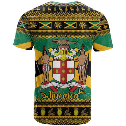 Jamaica Christmas T-Shirt Coat Of Arms Merri Crissmuss Graphic Tee