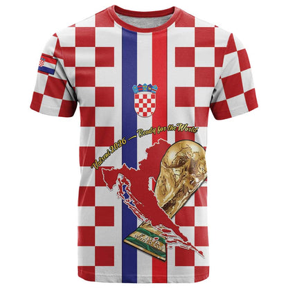 Custom Croatia Football T-Shirt Vatreni 2026 Ready For The World Graphic Tee