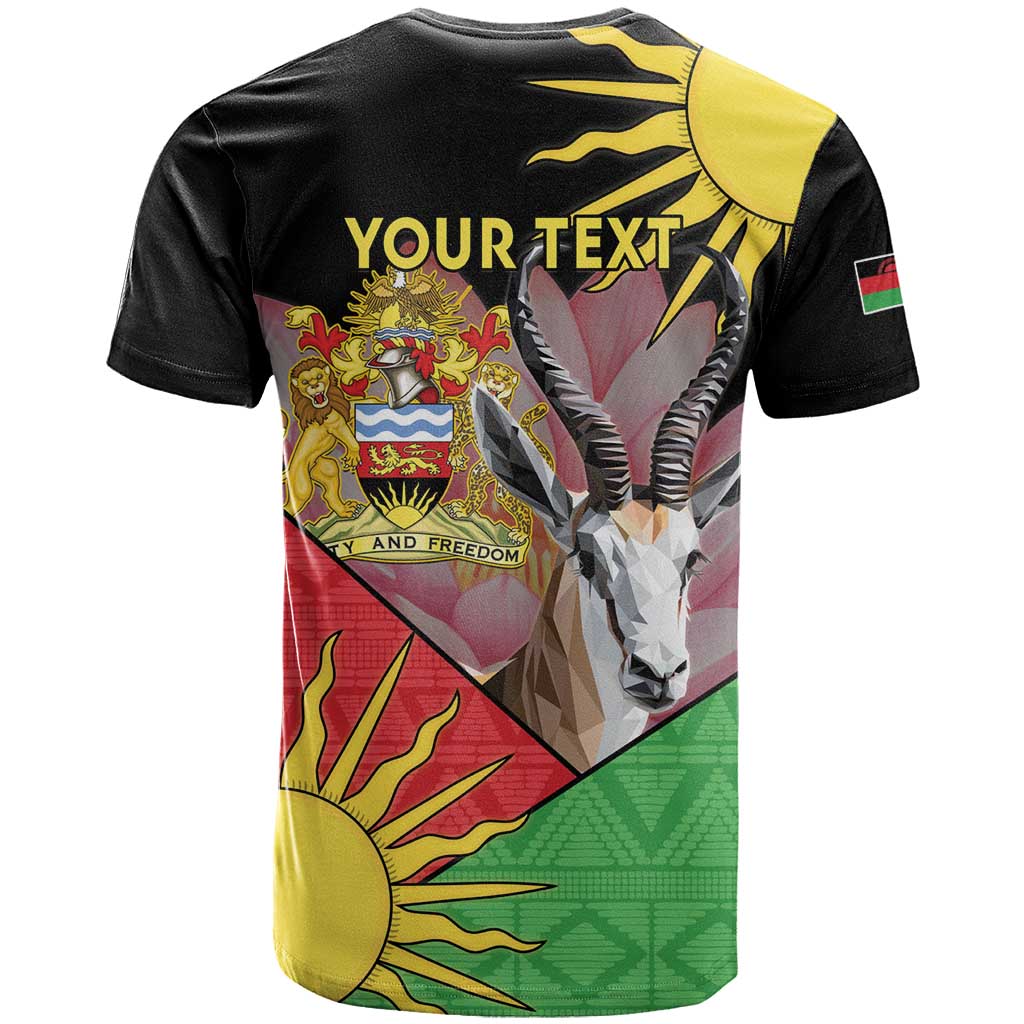 Personalised Malawi Thomsons Gazelle T-Shirt Lotus - African Pattern Graphic Tee
