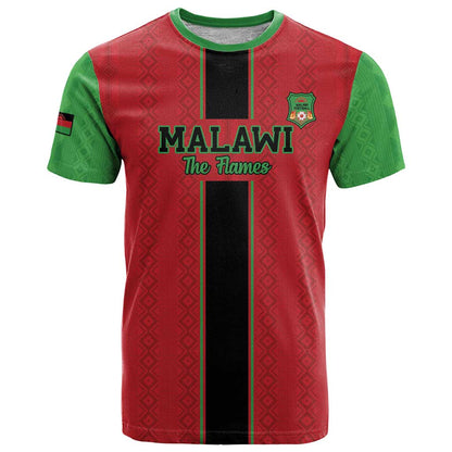 Custom Malawi Football T-Shirt Go Flames Graphic Tee