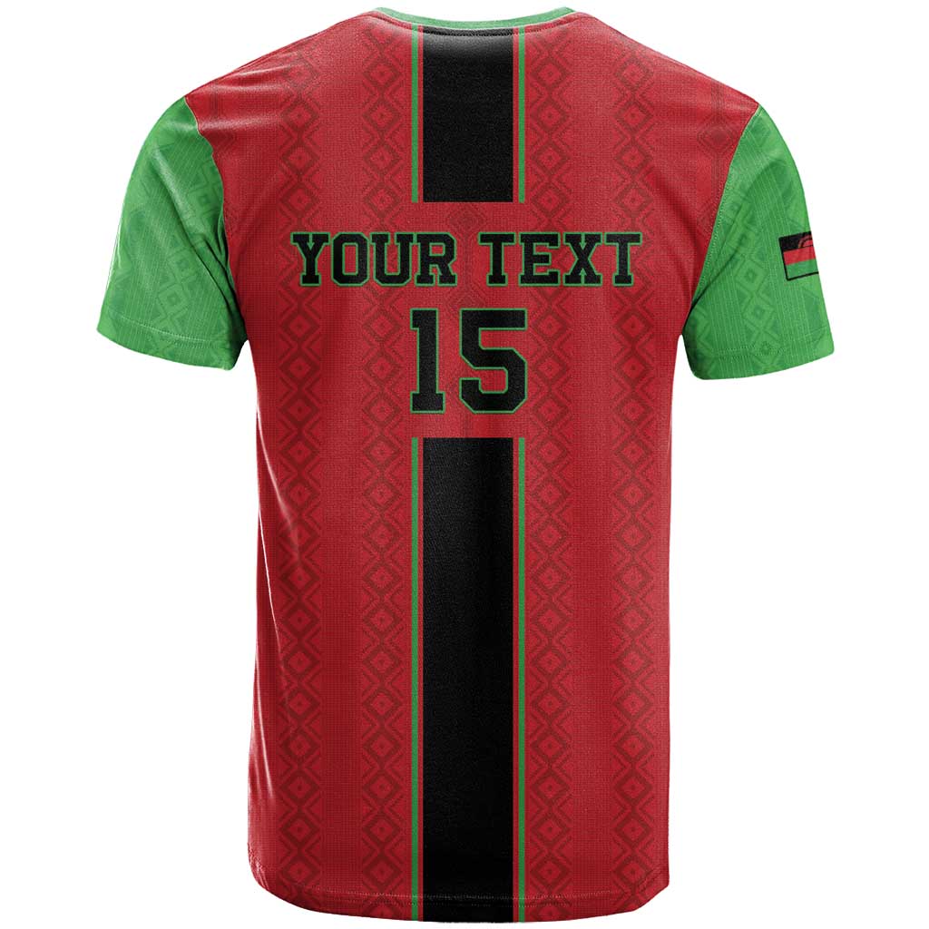 Custom Malawi Football T-Shirt Go Flames Graphic Tee