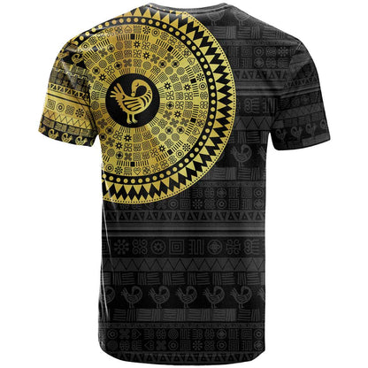 Sankofa Bird T-Shirt Adinkra Symbols - Gold Version Graphic Tee
