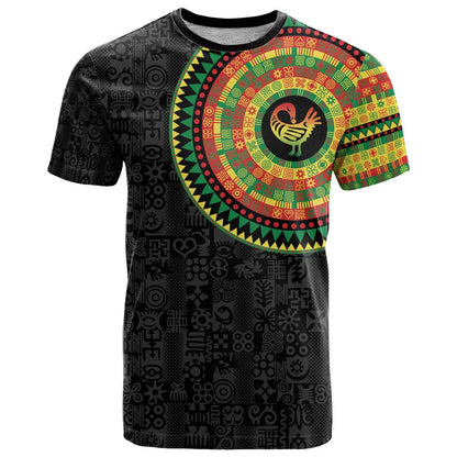 Sankofa Bird Adinkra Symbols T-Shirt African Culture Graphic Tee