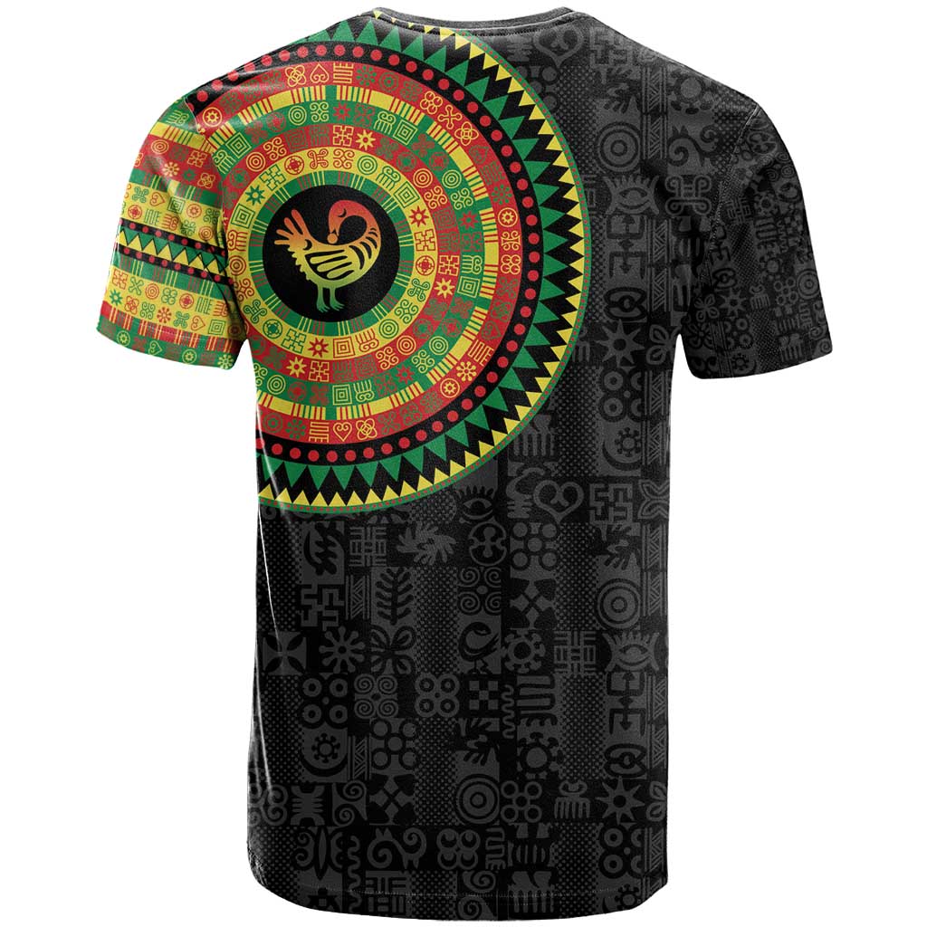 Sankofa Bird Adinkra Symbols T-Shirt African Culture Graphic Tee