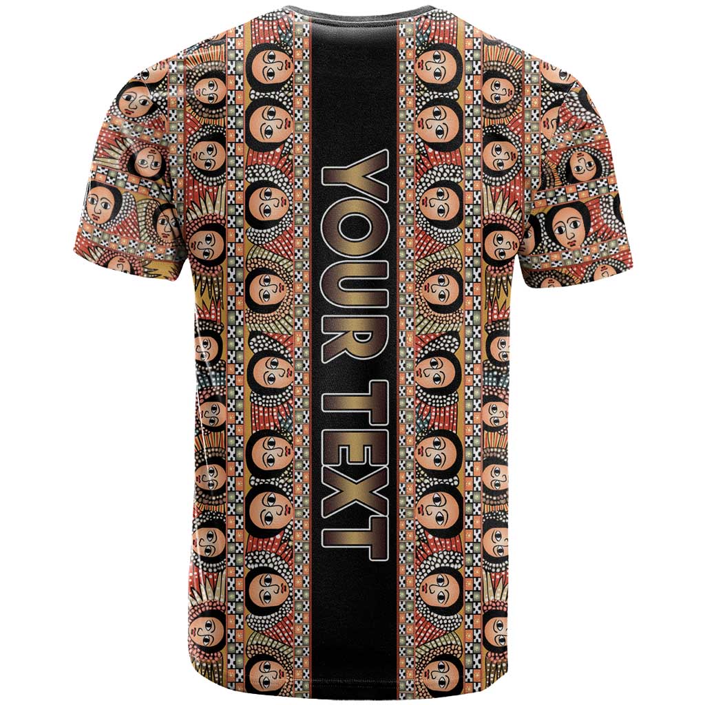 Personalized Ethiopian Tewahedo Angel Orthodox T-Shirt Black Color Graphic Tee