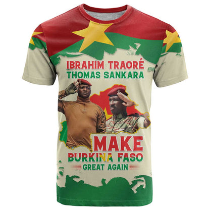 Ibrahim Traore Thomas Sankara T-Shirt Make Burkina Faso Great Again Graphic Tee