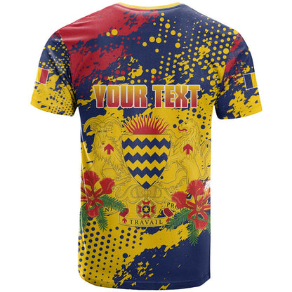 Personalized Chad Republic Day T-Shirt Coat Of Arms - Grunge Style Graphic Tee