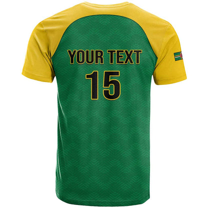 Custom Dominica Football T-Shirt Sisserou Parrot Green Color Graphic Tee