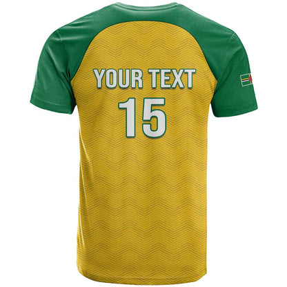 Custom Dominica Football T-Shirt Sisserou Parrot Yellow Color Graphic Tee