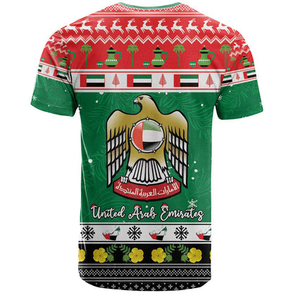 United Arab Emirates Christmas T-Shirt Coat Of Arms Eid Milad Majid Graphic Tee